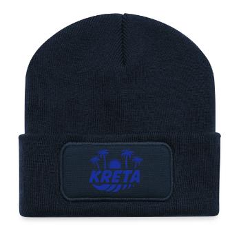 kreta_01 - Recycelte Patch Beanie - French Navy - Vorne