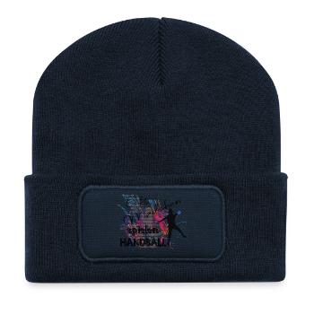 Echte Mädchen spielen Handball - Recycelte Patch Beanie - French Navy - Vorne