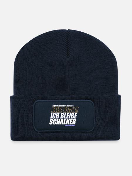 Mir Egal ich bleibe Schalker | Schalke Geschenk - Recycelte Patch Beanie - French Navy