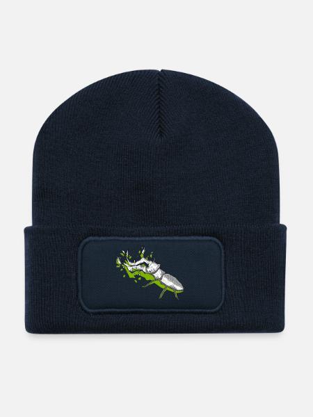 grüner drachen - Recycelte Patch Beanie - French Navy