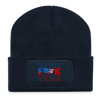 America Fuck Yeah - Recycled Patch Beanie - french navy - Front