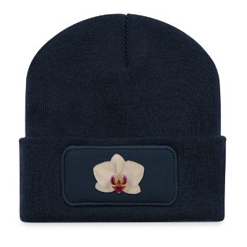Orchideen - Recycelte Patch Beanie - French Navy - Vorne