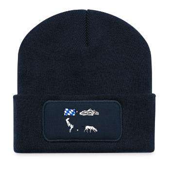 Bilderrätsel BGS - Recycelte Patch Beanie - French Navy - Vorne