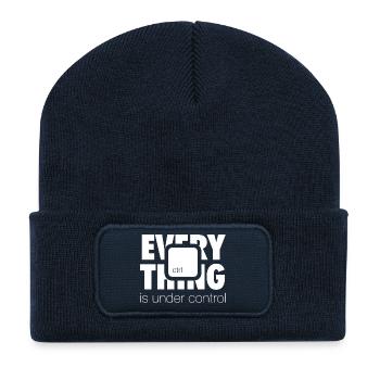 Under ctrl (dark) - Recycled Patch Beanie - french navy - Front