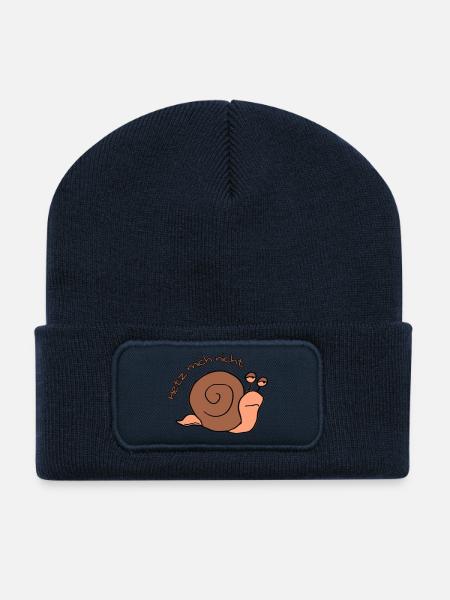 Hetz mich nicht - Recycelte Patch Beanie - French Navy