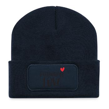 Danse du ventre Danseur du ventre Cadeau d’amour - Beanie recyclé à patch - bleu marine - Devant