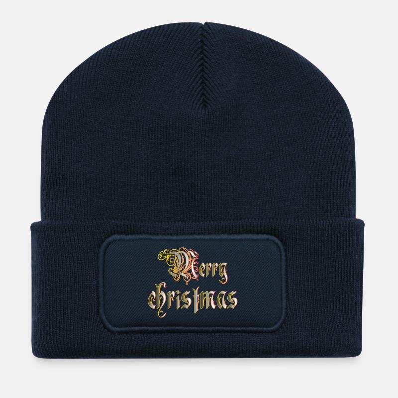 Weihnachtsinsel - Recycelte Patch Beanie - French Navy