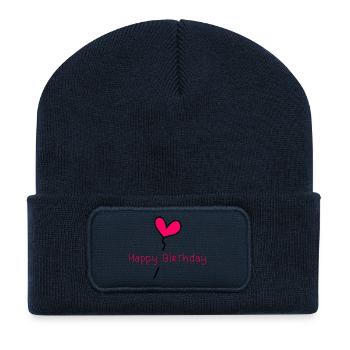 JAHRESTAG. ALLES GUTE ZUM GEBURTSTAG!. ALLES GUTE ZUM GEBURTSTAG!. - Recycelte Patch Beanie - French Navy - Vorne