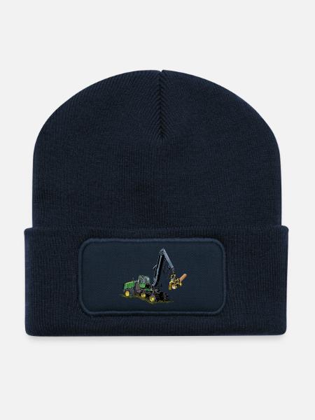 Moissonneuse-batteuse, Moissonneuse-batteuse - Beanie recyclé à patch - bleu marine
