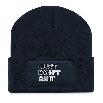 Just don't give up # - Recycled Patch Beanie - french navy - Front