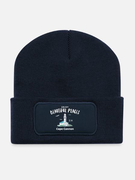 Japan, Bucht von Tokio, Leuchtturm Kannonzaki - Recycelte Patch Beanie - French Navy