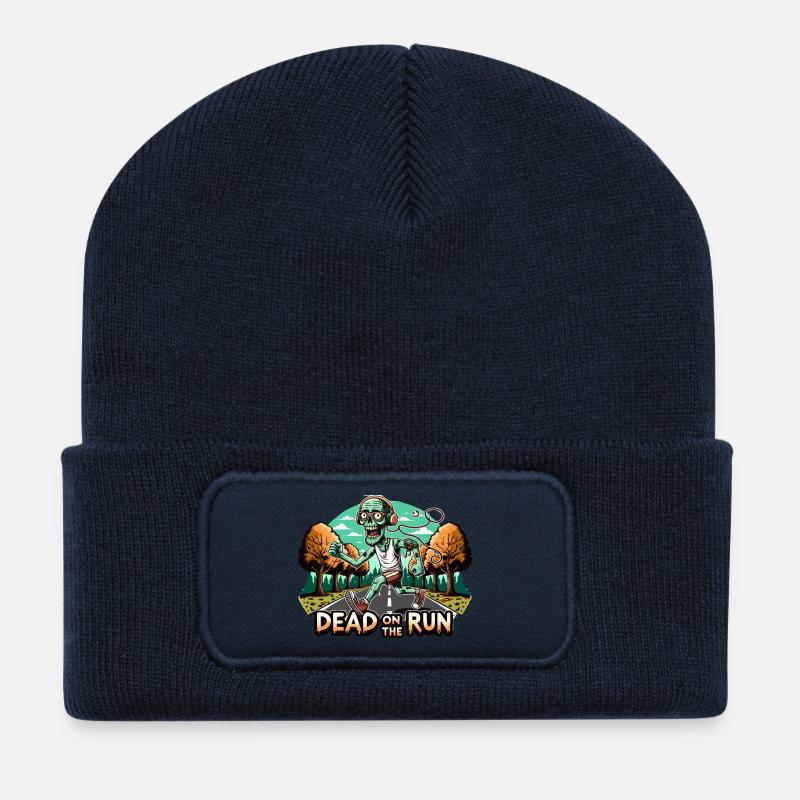 Dead on the Run: Zombie Runner - Recycled Patch Beanie - french navy