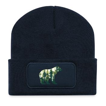 Bear, Forest, Wildlife, Animal, Nature, Bears - Recycled Patch Beanie - french navy - Front