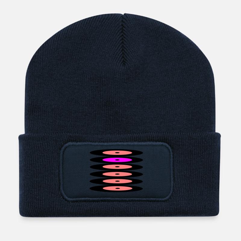 Schallplatten - Recycelte Patch Beanie - French Navy