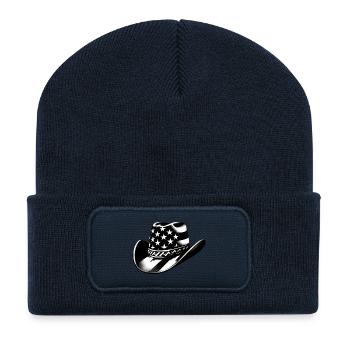 Chapeau de cowboy rodéo | Street Art Drapeau Américain - Beanie recyclé à patch - bleu marine - Devant
