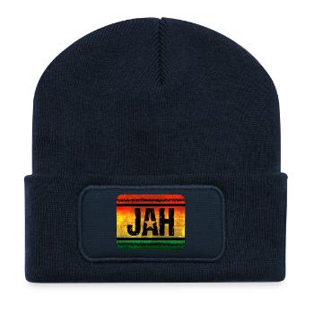 Inspiration reggae avec étoile et couleur - Beanie recyclé à patch - bleu marine - Devant