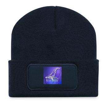 BLUE WHALE - Recycelte Patch Beanie - French Navy - Vorne