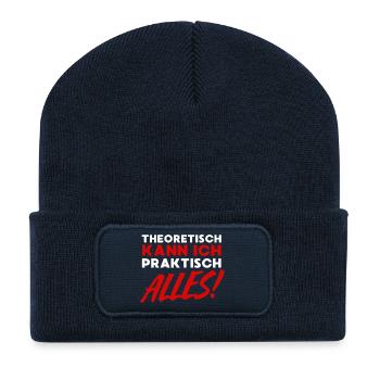 Theoretically, I can do practically anything... Handyman - Recycled Patch Beanie - french navy - Front