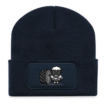 Tractor sheep - Recycled Patch Beanie - french navy - Front