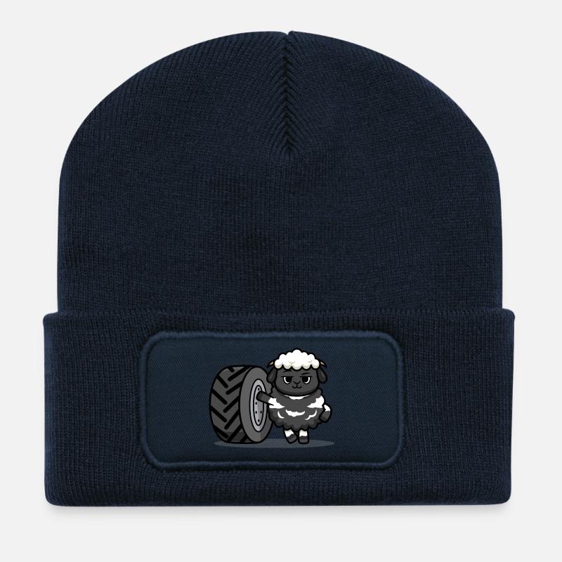 Traktorschafe - Recycelte Patch Beanie - French Navy
