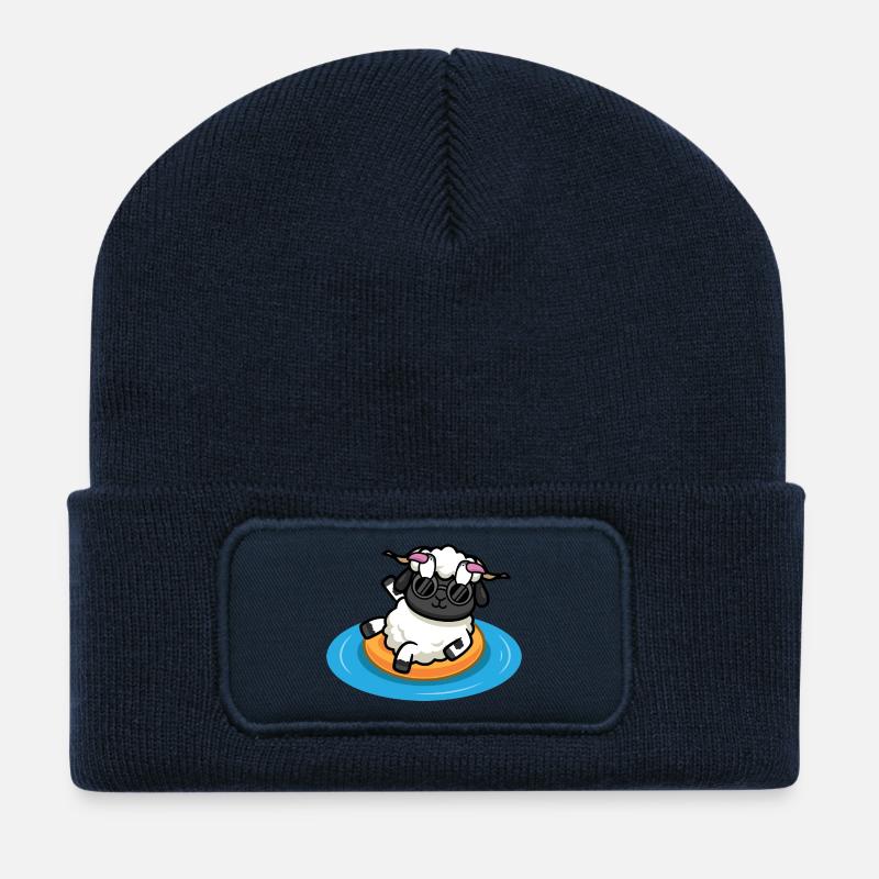 Sommerschafe - Recycelte Patch Beanie - French Navy