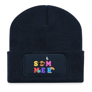 Sommer - Summer - Sommerliebe - Sonne - Sun - Recycled Patch Beanie - french navy - Front