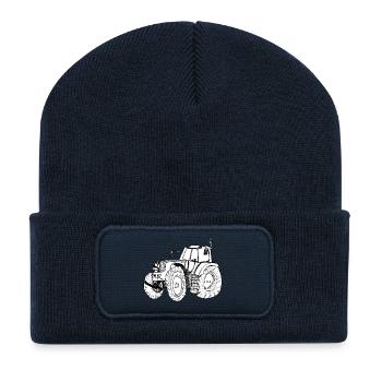 Traktor - Recycelte Patch Beanie - French Navy - Vorne