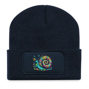 Schnecke - Recycelte Patch Beanie - French Navy - Vorne