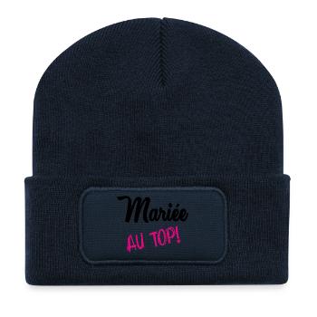 MARRIAGE - Recycled Patch Beanie - french navy - Front