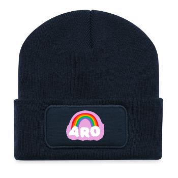 Aromantik, aromatisch, aro - Recycelte Patch Beanie - French Navy - Vorne