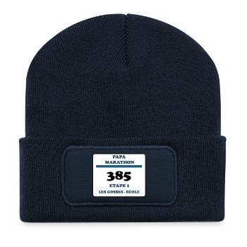 T-shirt Papa Marathon - Beanie recyclé à patch - bleu marine - Devant
