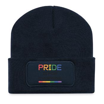 LGBTQ Pride Month - Pride is For Everyone - Recycled Patch Beanie - french navy - Front