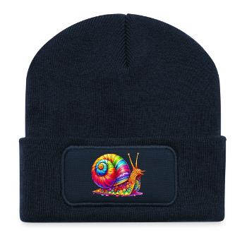 Schnecke - Recycelte Patch Beanie - French Navy - Vorne