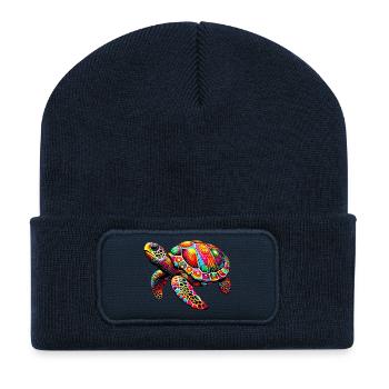 Turtle - Recycled Patch Beanie - french navy - Front