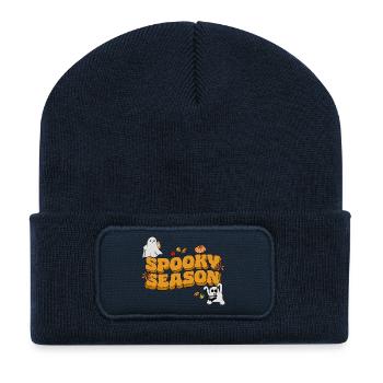 halloween spooky season - Recycelte Patch Beanie - French Navy - Vorne