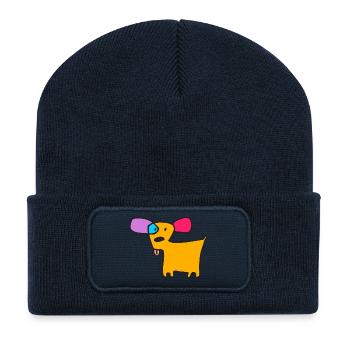 06 Doggie Short Farbe - Recycelte Patch Beanie - French Navy - Vorne