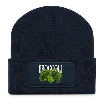 Broccoli – Ästhetisches Gemüse-Design - Recycelte Patch Beanie - French Navy - Vorne