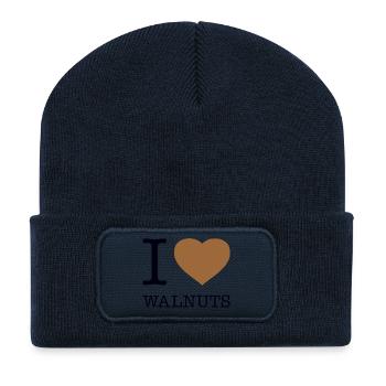 J’ADORE LES NOIX - Beanie recyclé à patch - bleu marine - Devant