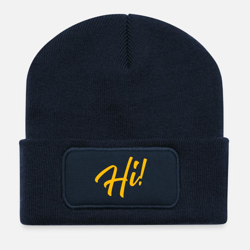 Hi! - Recycelte Patch Beanie - French Navy