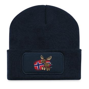 Norway - Moose - Recycled Patch Beanie - french navy - Front