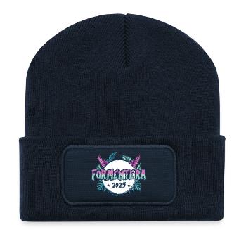 Formentera 2025 Urlaub - Recycelte Patch Beanie - French Navy - Vorne
