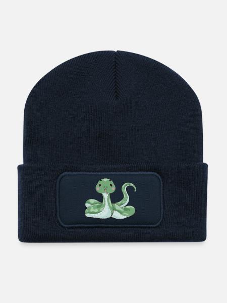 Schlange - Recycelte Patch Beanie - French Navy