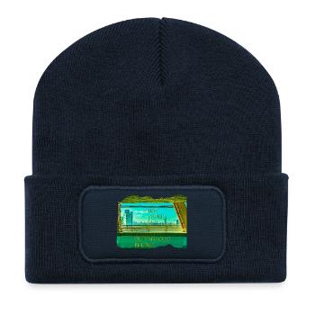 Queensboro Bridge – New York’s Steel & Skyline - Recycelte Patch Beanie - French Navy - Vorne