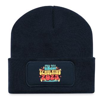 Stolzes Schulkind 2025 - Recycelte Patch Beanie - French Navy - Vorne