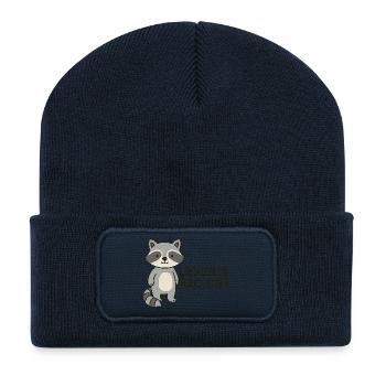 FAVORITE RACCOON - Recycled Patch Beanie - french navy - Front