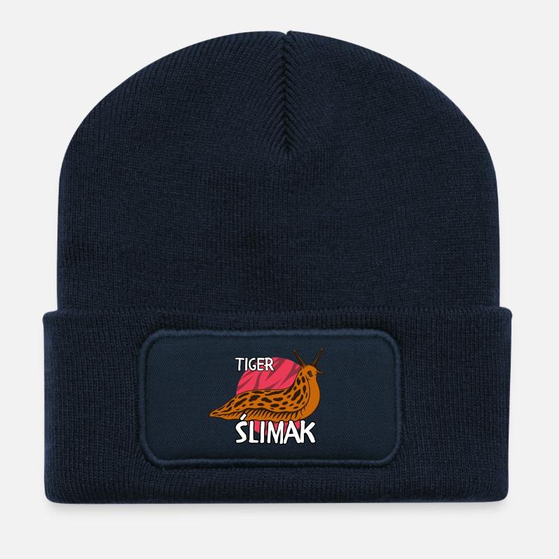 Tiger Ślimak | Lustiges polnisches Meme Shirt - Recycelte Patch Beanie - French Navy