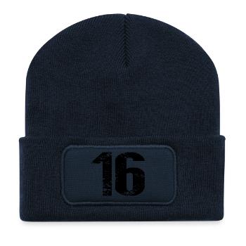 Maillot à 16 numéros - Beanie recyclé à patch - bleu marine - Devant