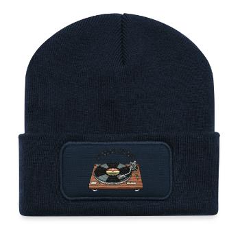 Record player - Recycled Patch Beanie - french navy - Front