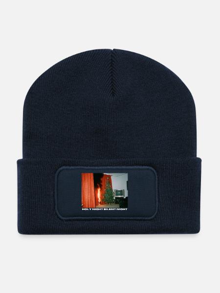 Holy Night mal anders - Chaotisches Weihnachten - Recycelte Patch Beanie - French Navy