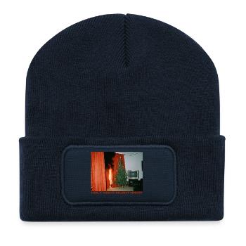 Chaotisches Weihnachtsfest - Recycelte Patch Beanie - French Navy - Vorne